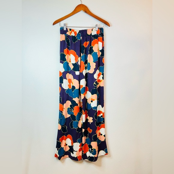 BCBGENERATION Retro Floral Print Wide Leg Multicolor Women’s Pants Sz S NWT - Picture 4 of 7